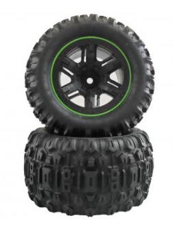 012-16300S Reifen/F. AM-Hyper/1:16 Truggy Grün 2St.